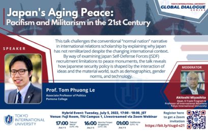 TIU Global Dialogue #19: Japan’s Aging Peace: Pacifism and Militarism in the 21st Century