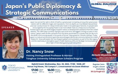 TIU Global Dialogue #21: Japan’s Public Diplomacy & Strategic Communications