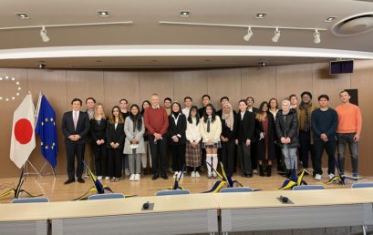 Prof. Lamont’s led IR @ TIU students to visit the Delegation of the European Union to Japan